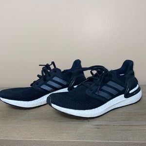 Black Adidas Ultraboost shoes